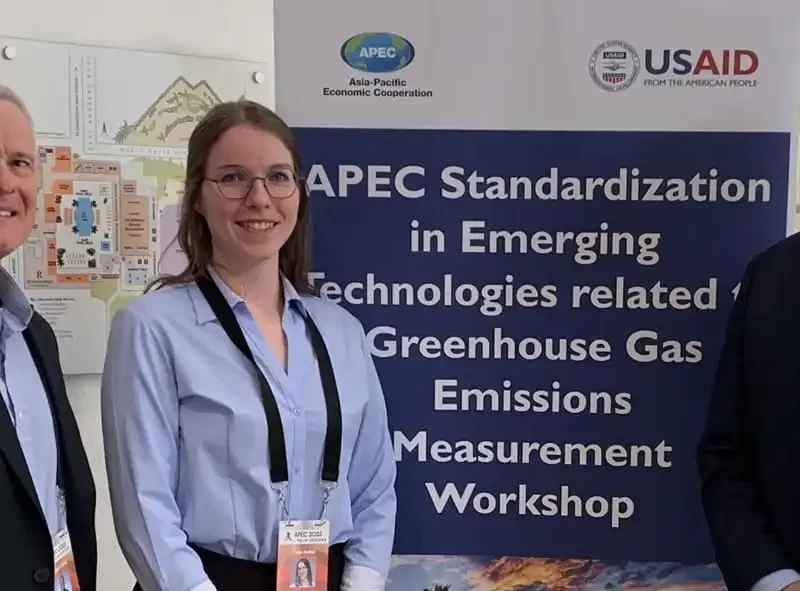 Chris Hessler, Richard Corey, and Lynn Heller present on GHG monitoring at APEC Workshop.