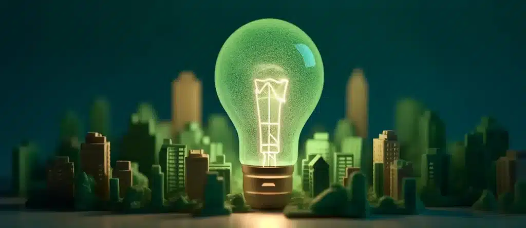 lightbulb on city