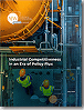 Industrial report cover with workers